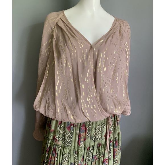 The Addison Story : silk & lurex surplice top - Picture 5 of 15